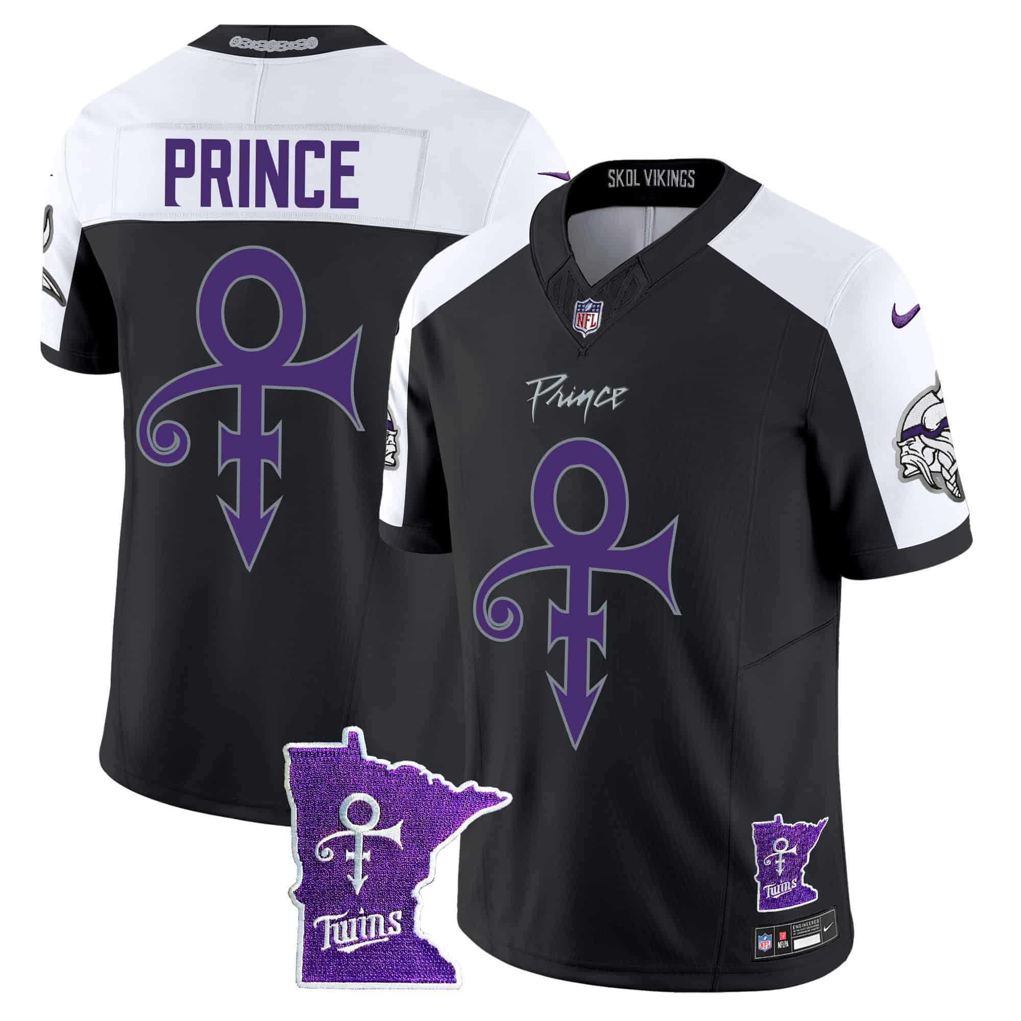 Men Minnesota Vikings Blank Black 2024 Nike Prince Vapor Limited NFL Jersey